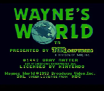 Wayne's World (Europe) screen shot title